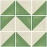 Mexican Ceramic Frost Proof Tiles White Green